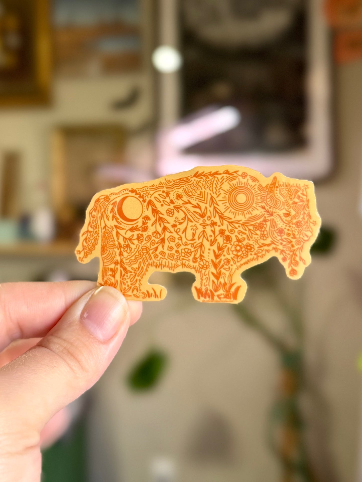 Floral Buffalo Sticker