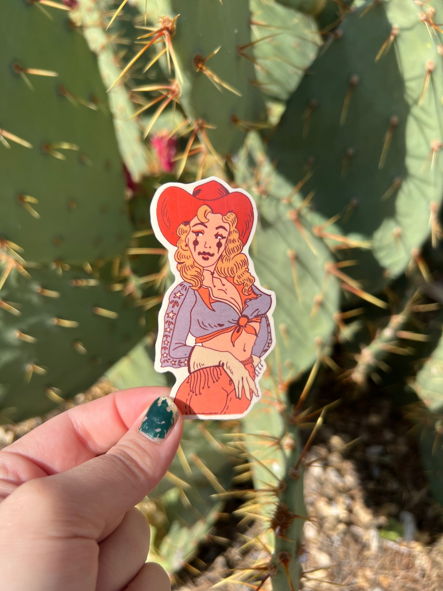 Clown Cowgirl Sticker