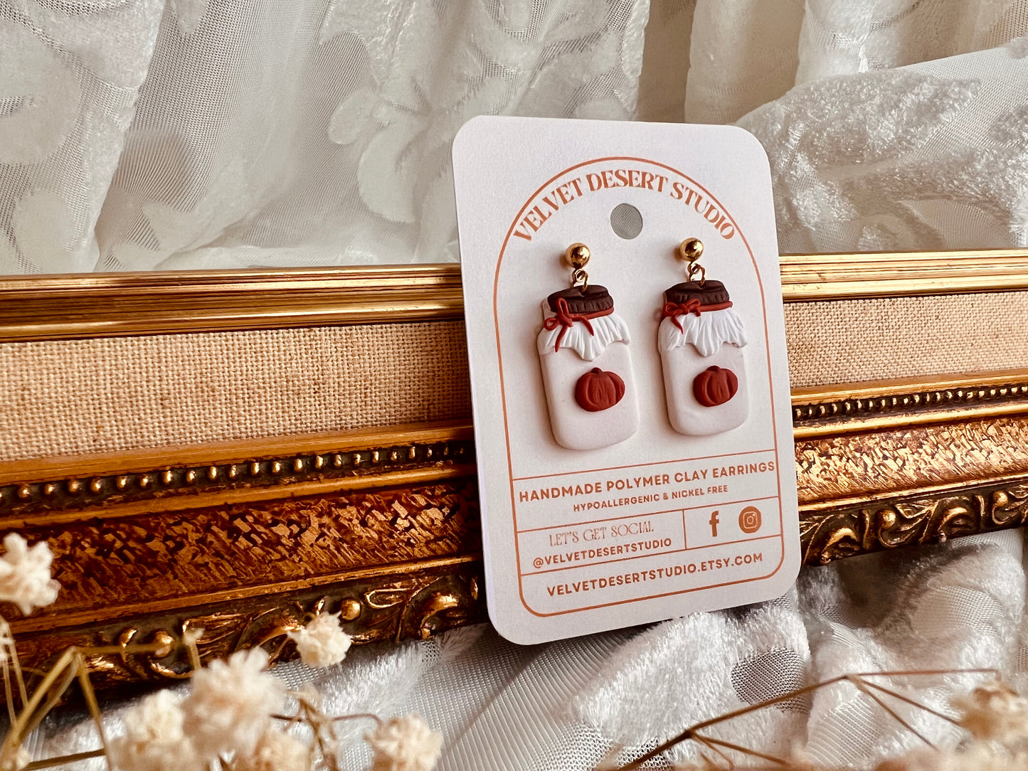 Pumpkin Butter Jar Earrings