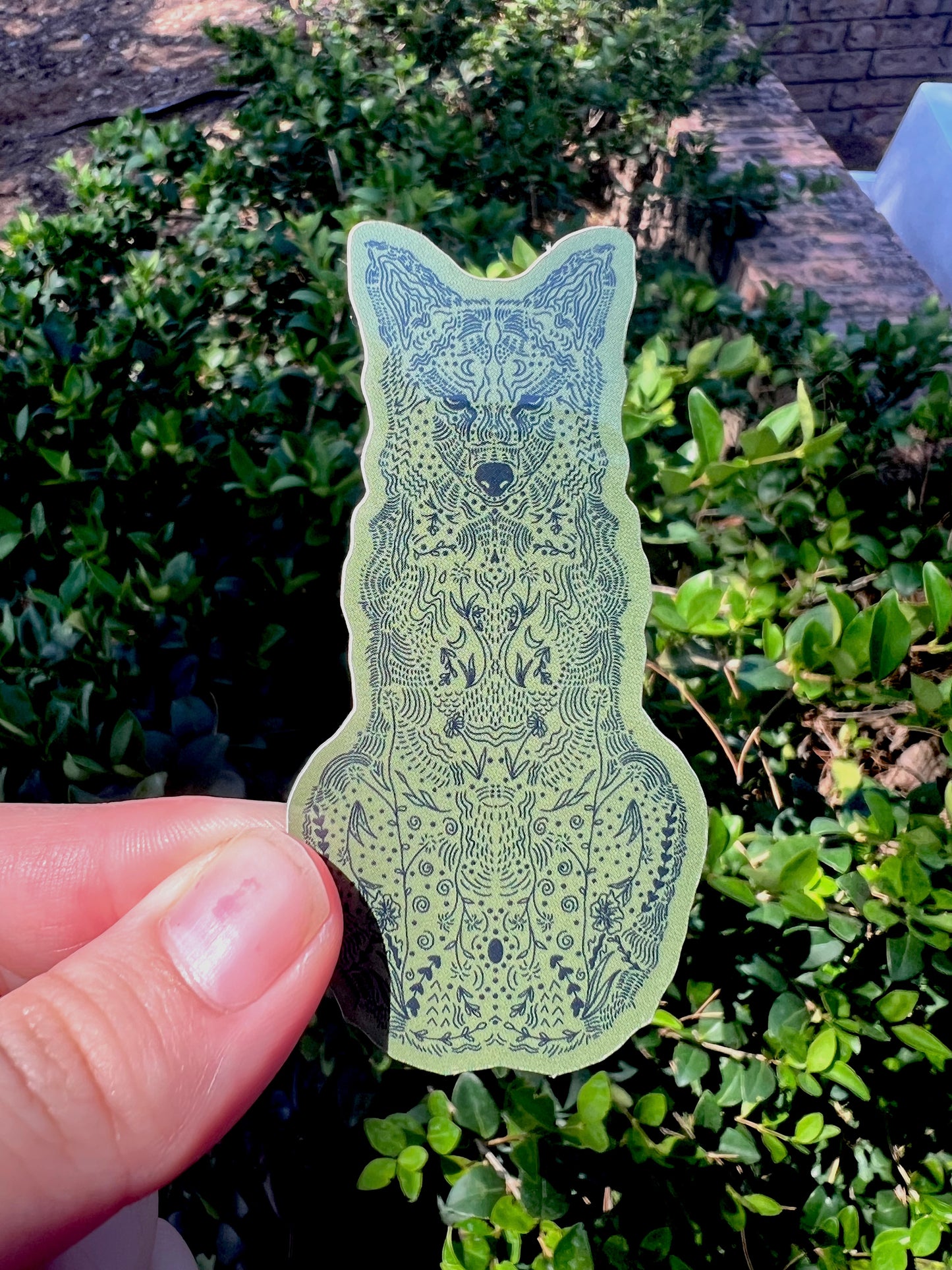 Floral Coyote Sticker