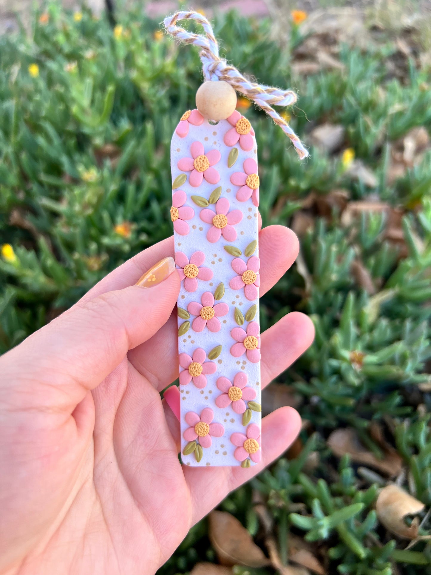 Pink Floral Bookmark