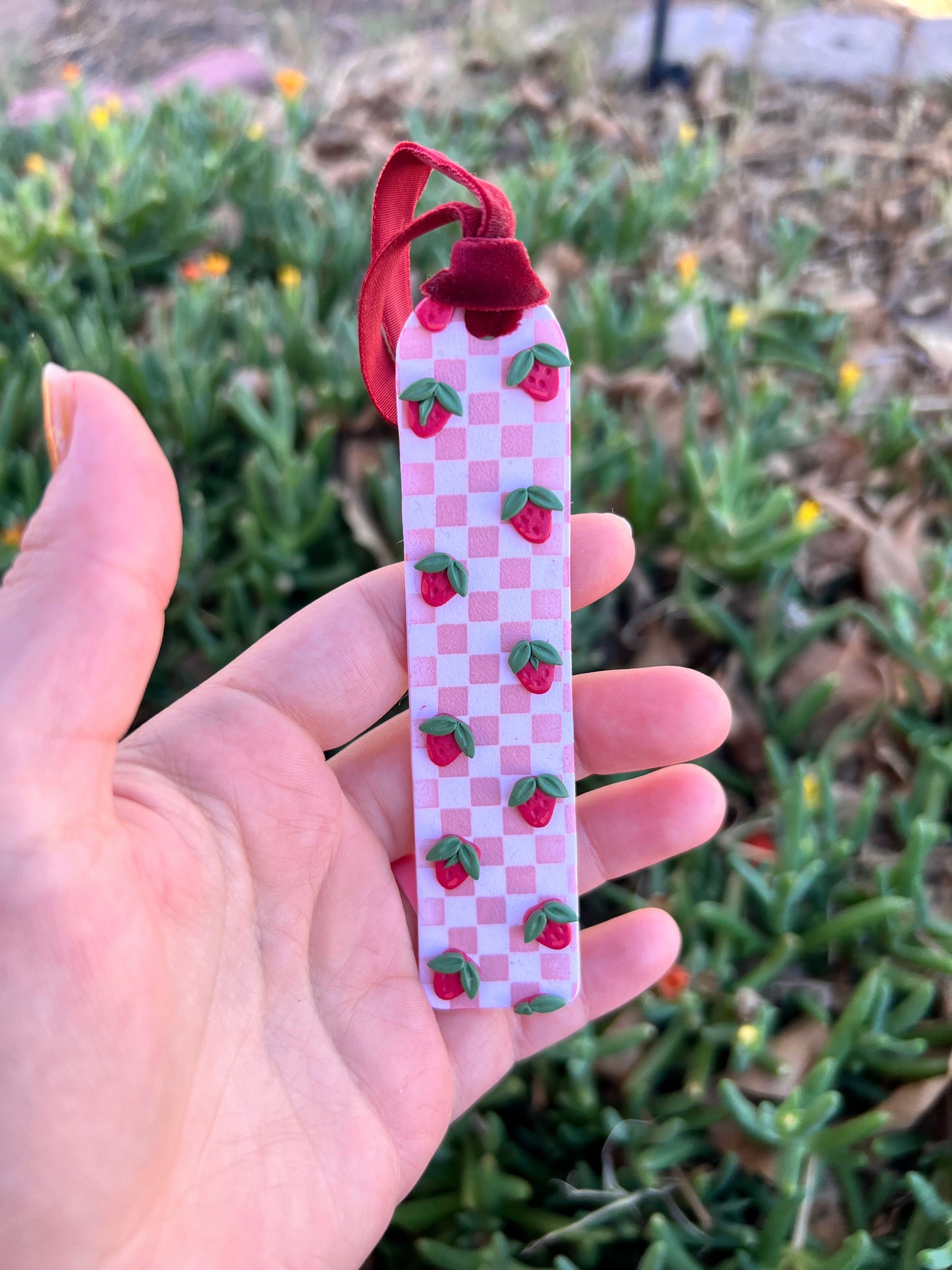 Strawberry Picnic Bookmark