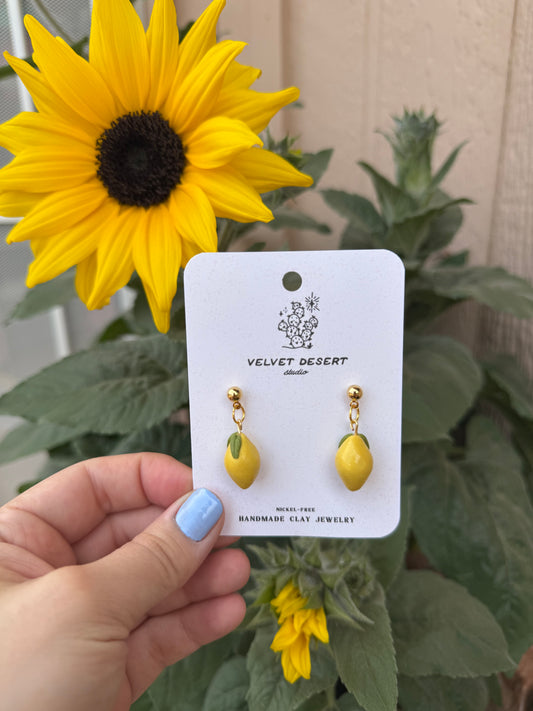 Lemon Dangle Earrings