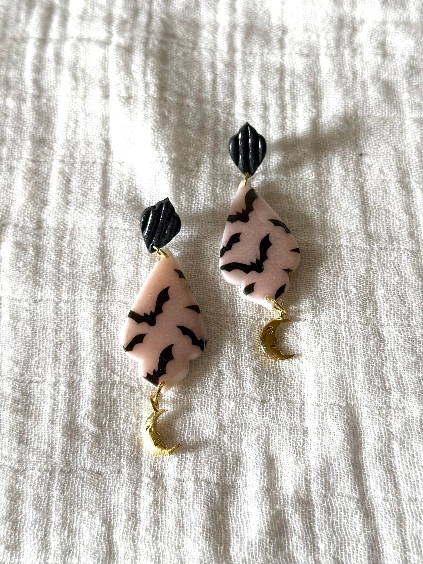 Black Bat Victorian Dangles