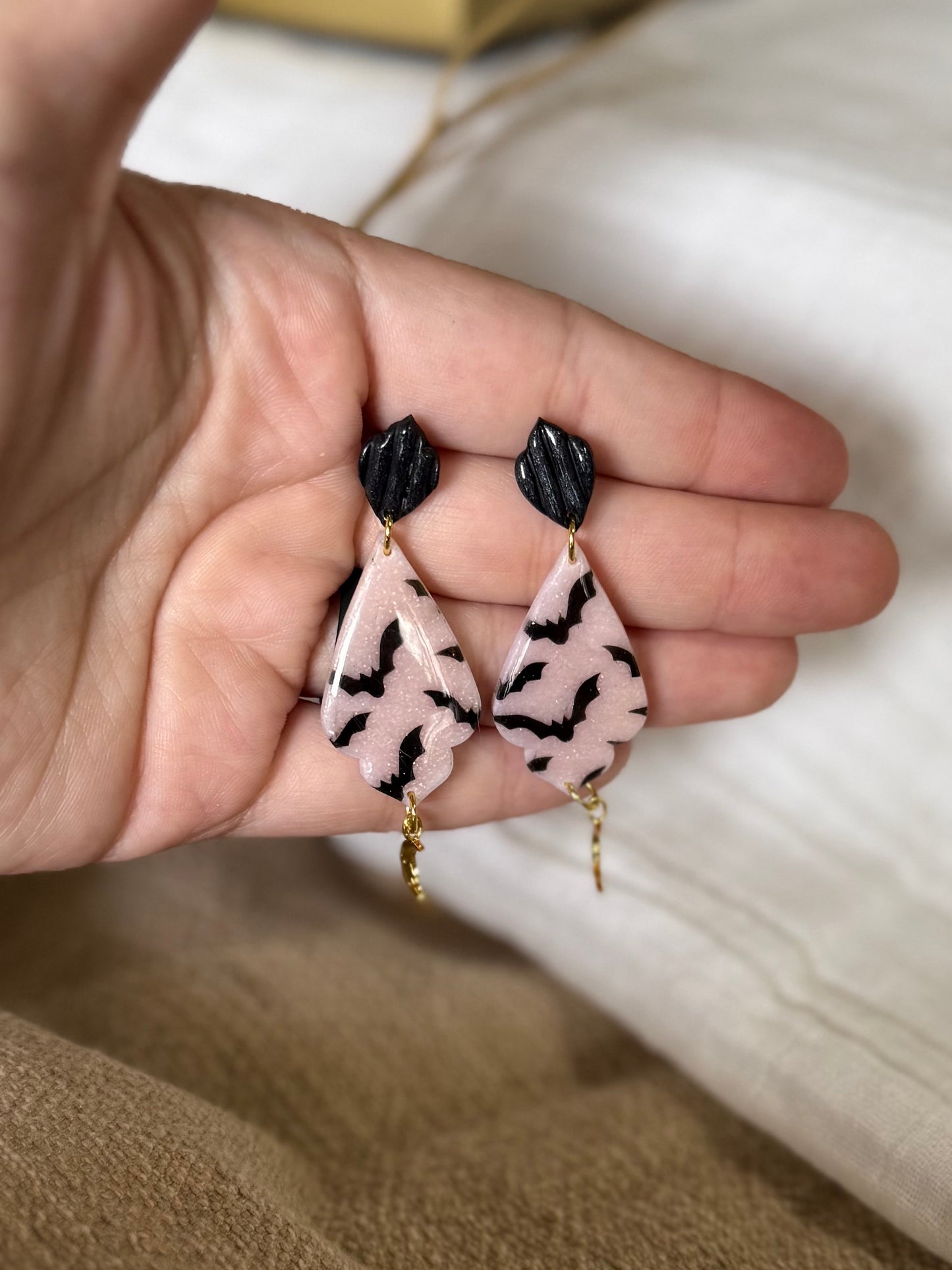 Black Bat Victorian Dangles