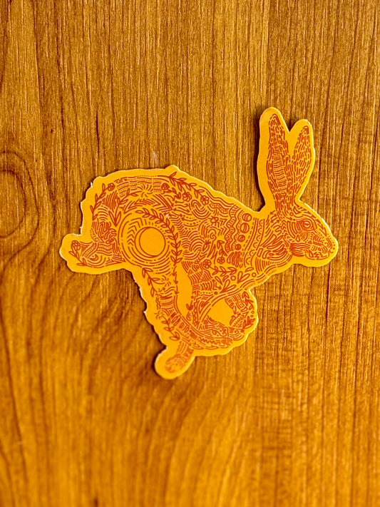 Floral Rabbit Sticker