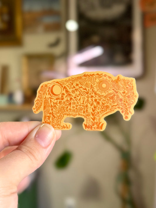Floral Buffalo Sticker
