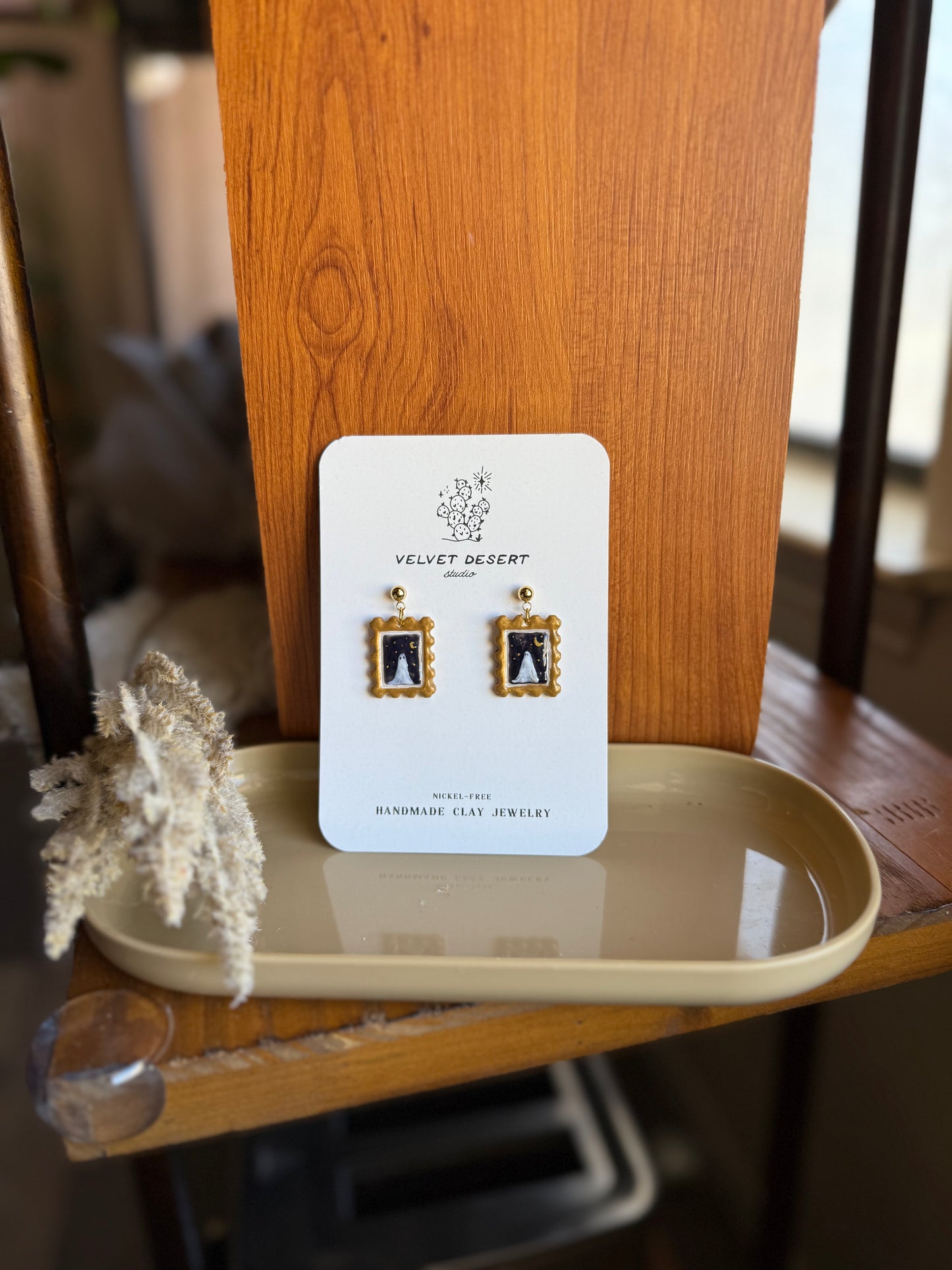 Ghost Stamp Earrings