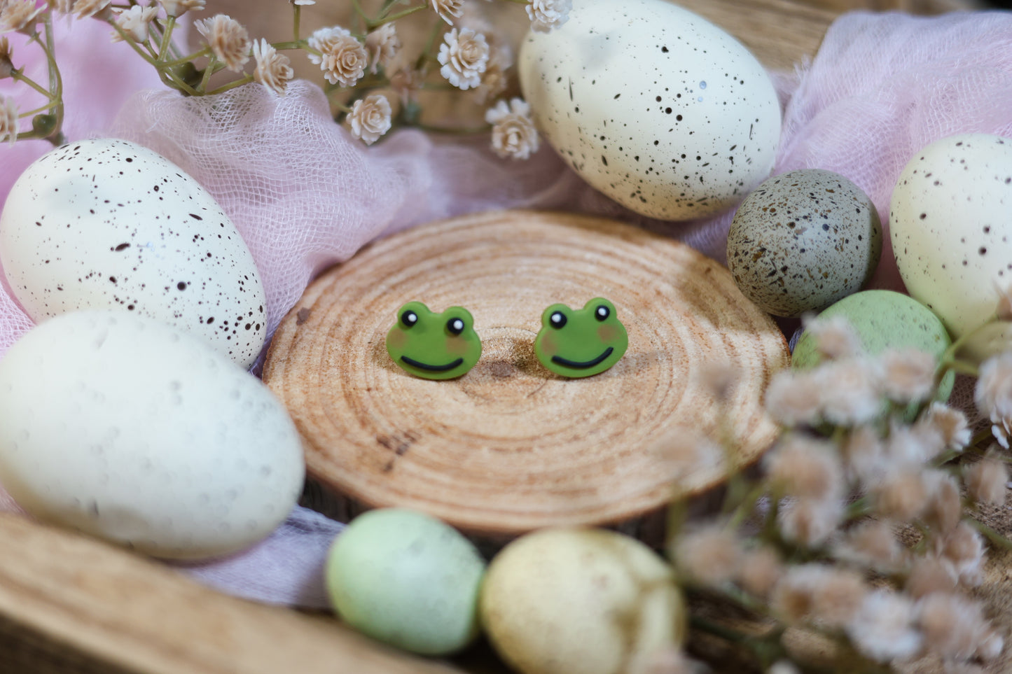 Blushing Frog Studs