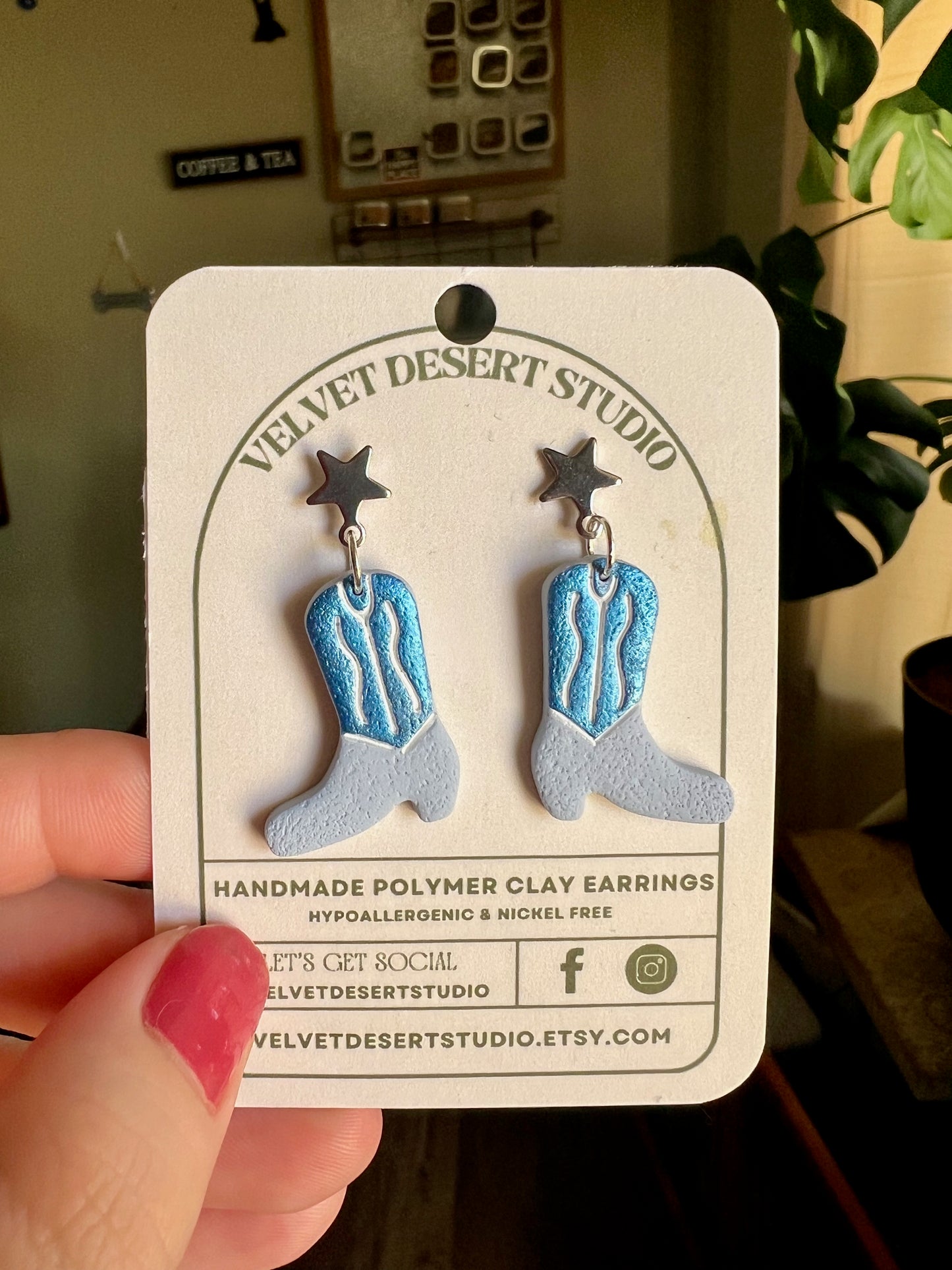 Celestial Cowgirl Boot Earrings