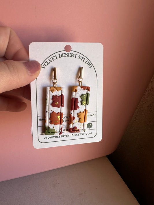 Fall Leaves Bar Earrings