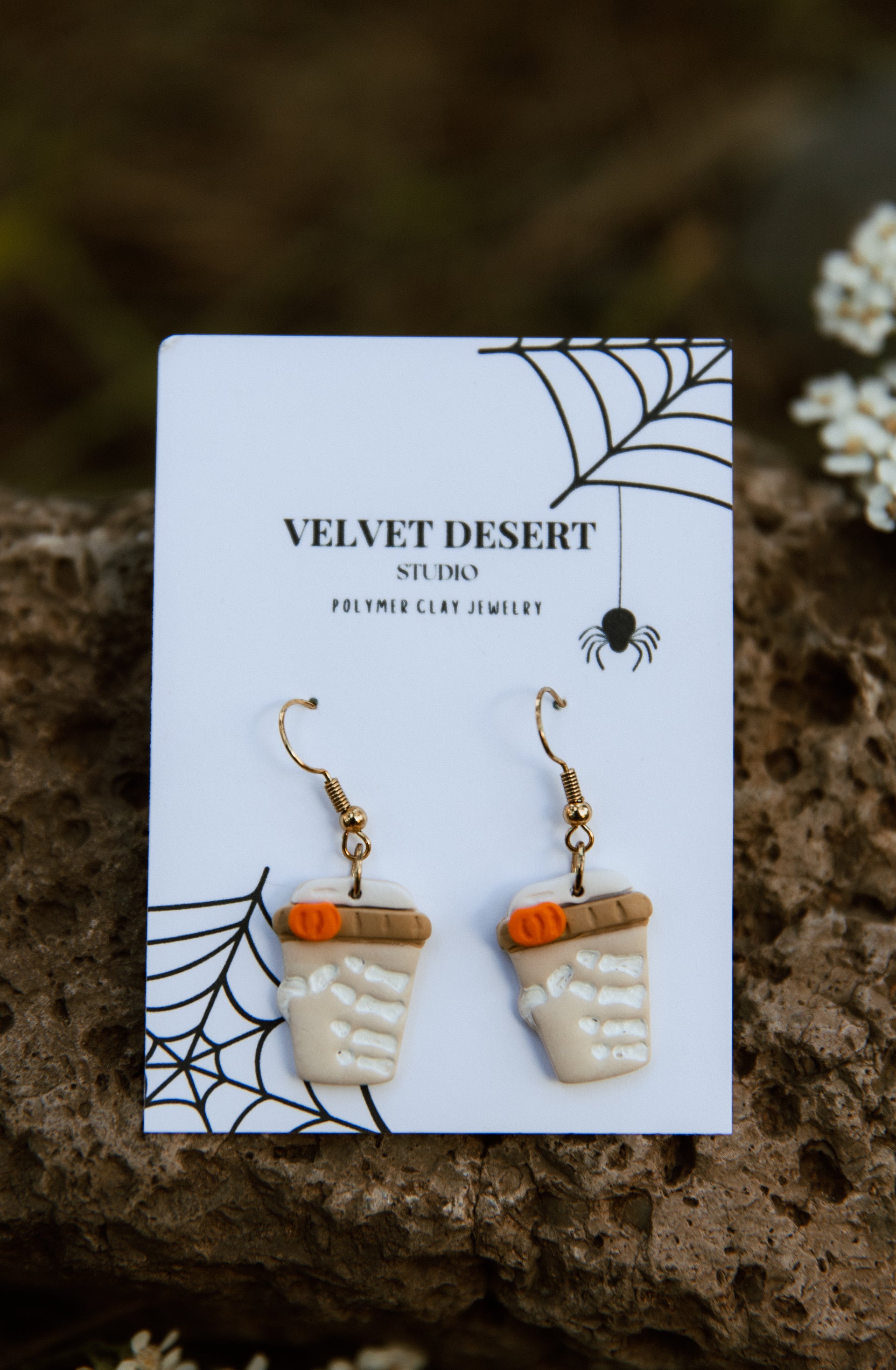 Death By Decaf Earrings – Velvet Desert Studio